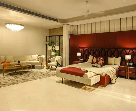 Luxury bedroom by interior designers in gurgaon with elegance